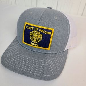 Homeland Tees State of Oregon Adjustable Snapback Mesh Trucker Hat